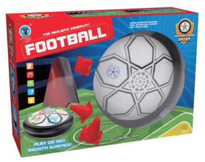 משחקים לילדים כדורגל מרחף  + קונוסים עם תאורה וצלילים למשחק מושלם