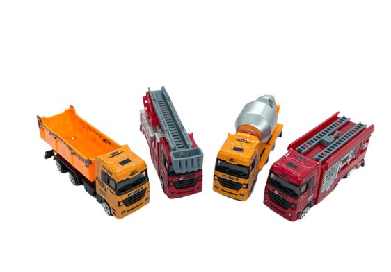 מכוניות על שלט מגוון משאיות ורכבי כיבוי אש – מחיר ליחידה