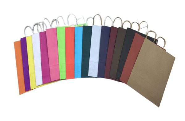 פורים שקית נייר חלקה למשלוח מנות מגוון צבעים